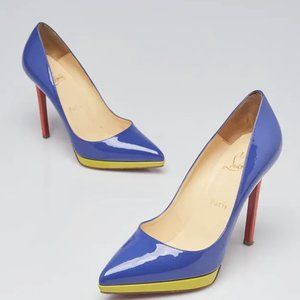 SOLD! Christian Louboutin Multicolor Patent Leather Pigalle Plato 120 Pumps